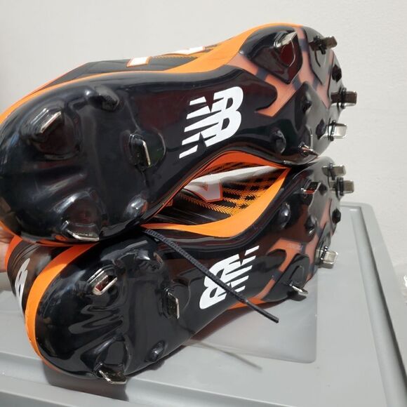 Mens Size 16 Black Orange New Balance 4040v5 Metal Baseball Cleats L4040B05 NWOB - Picture 2 of 14